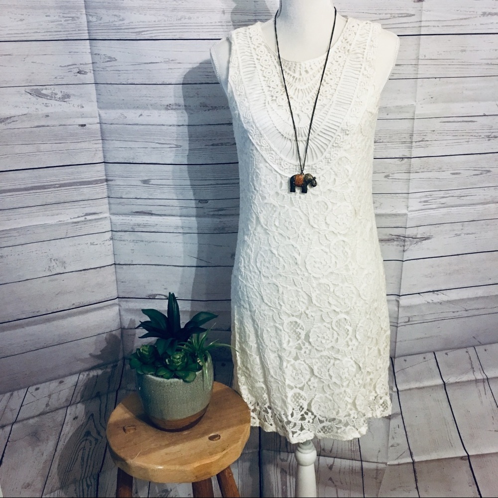 Xhilaration Off White Lace Dress